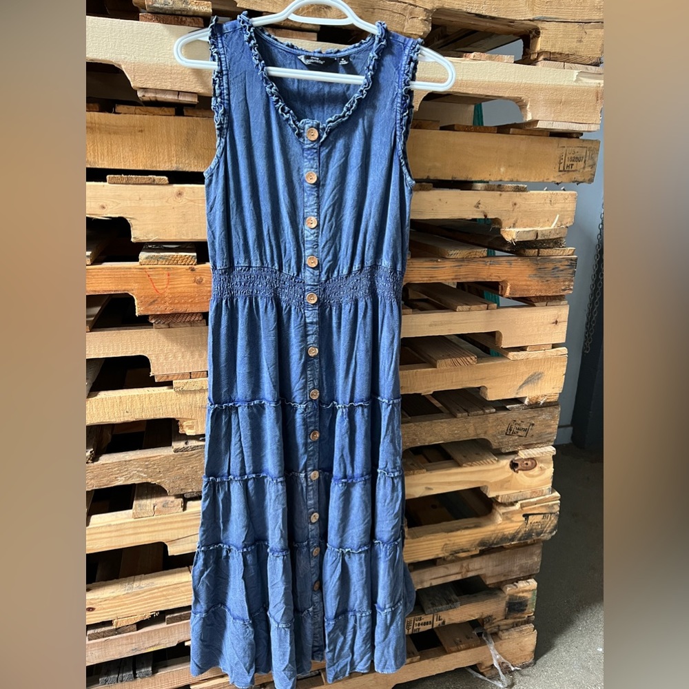 Mlle Gabrielle denim rayon dress sz S